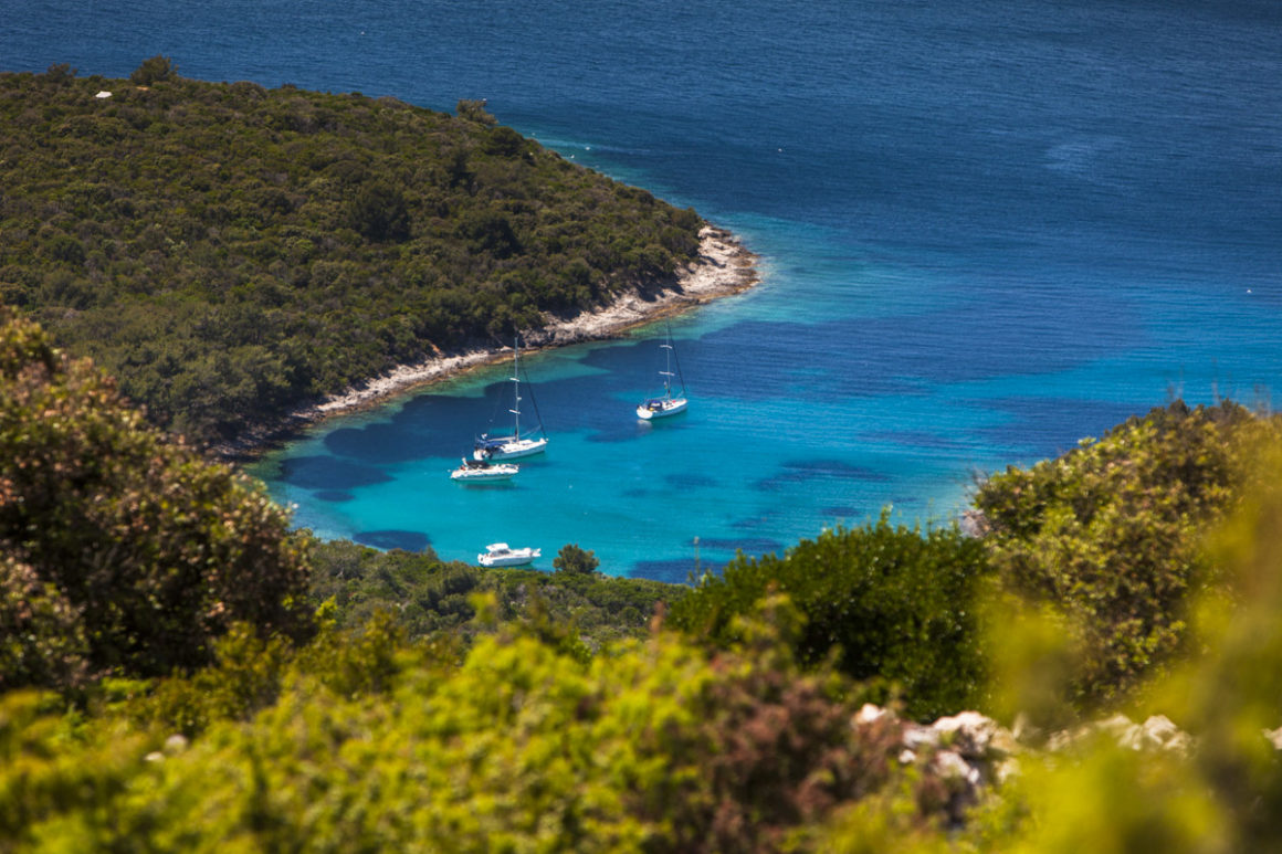 Lošinj. Dufte Insel! 14 Lošinj Kaverner Bucht Westküste zwischen Cikat Bay und Ilovik