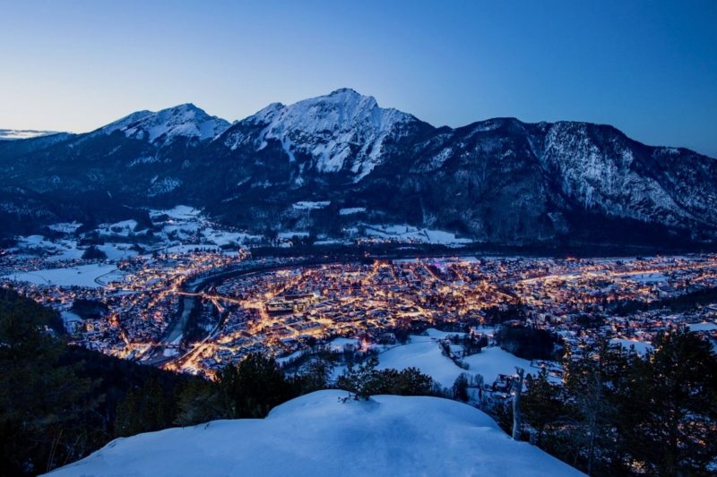 Bad Reichenhall, Oberbayern, Alpen, Stadt, Nacht