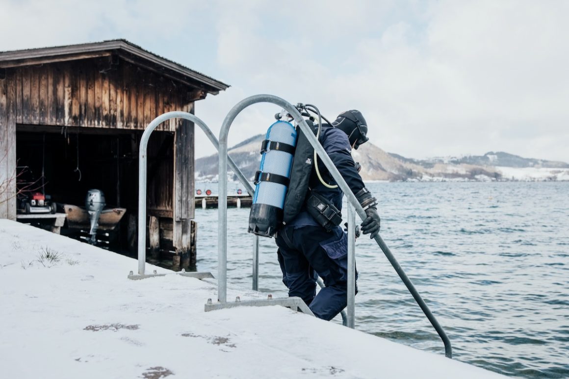 Oberösterreich, Winter, Outdoor, Eistauchen, Attersee