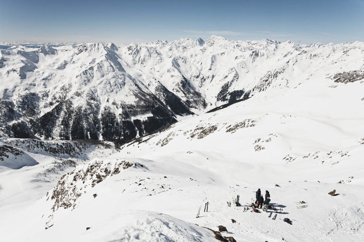 Villgratental. Liftfreie Zone 15 Skitourengruppe, Bergpanorama, Villgratental
