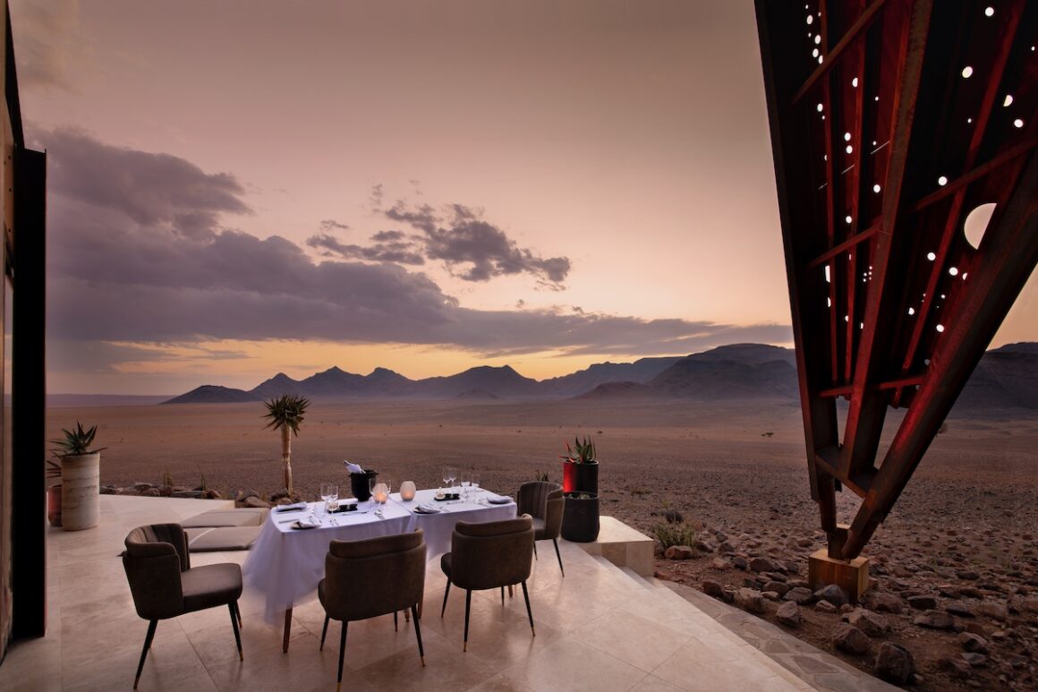 andBeyond Sossusvlei Desert Lodge Terrasse