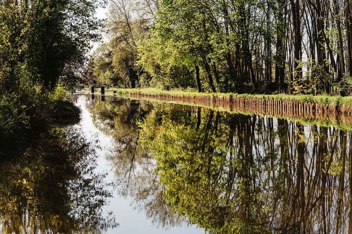 Spiegelung, Canal du Centre, Burgund