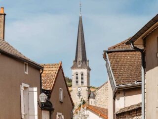 Kirchturm, Santenay, Burgund