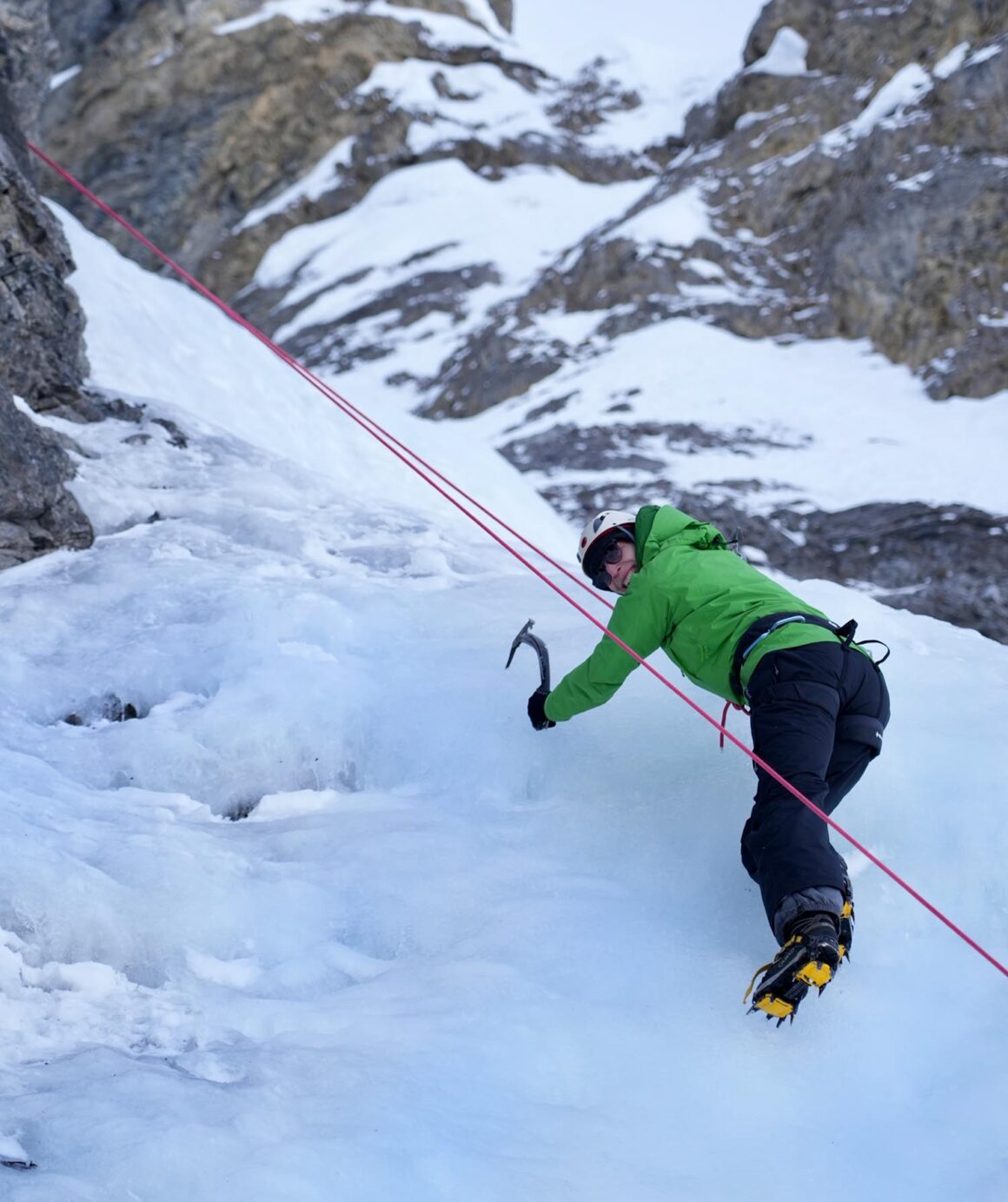 Autor Thomas Linkel, Eisklettern, Sertigtal, Davos