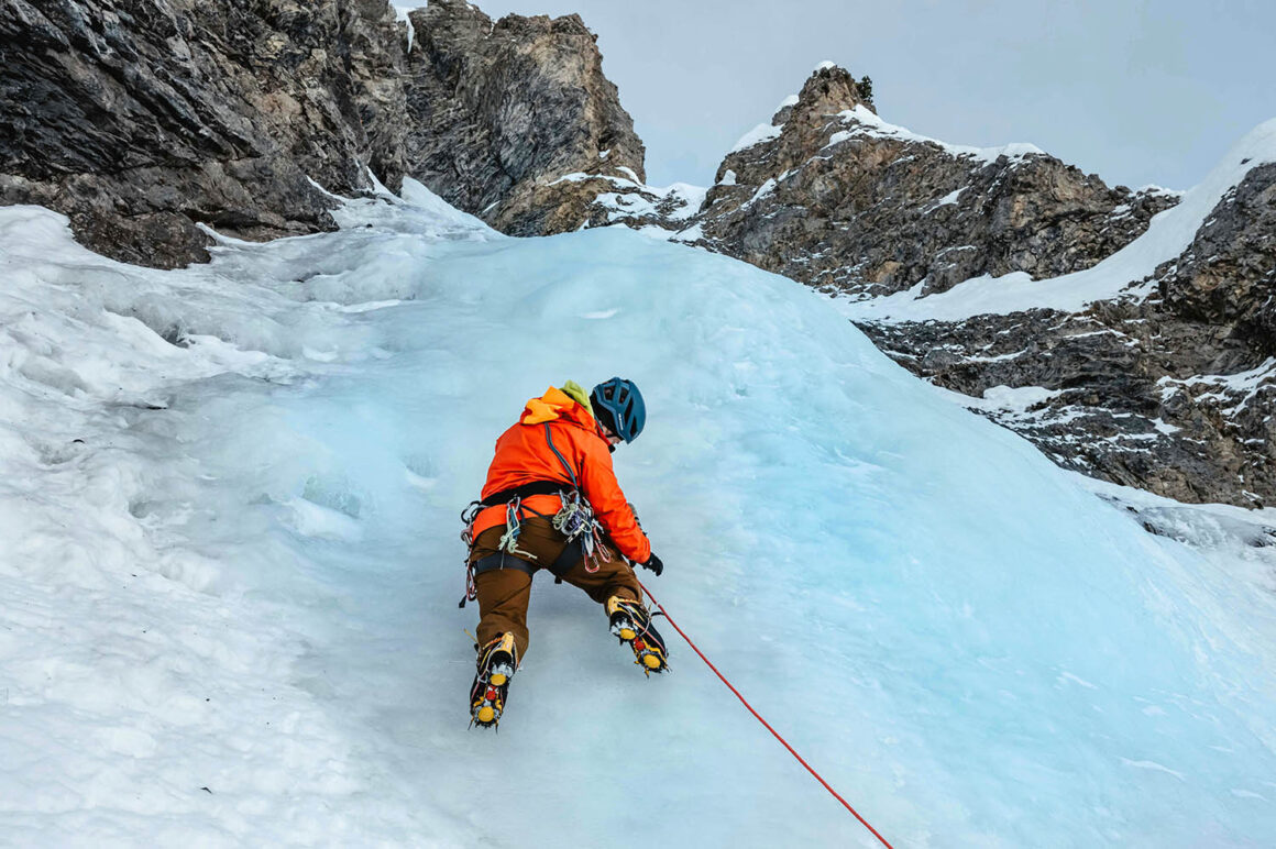 ice climbing, icefalls, Sertig Valley, Davos