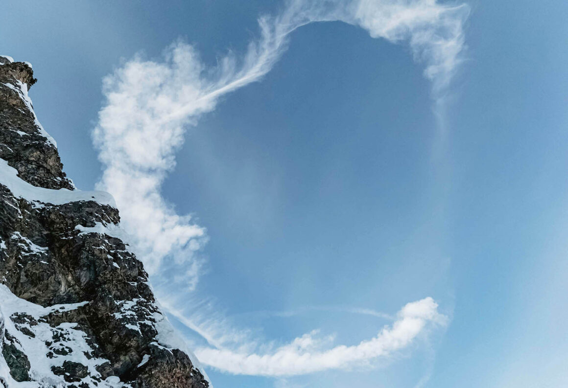mountain wall, Clouds, Sky, Davos