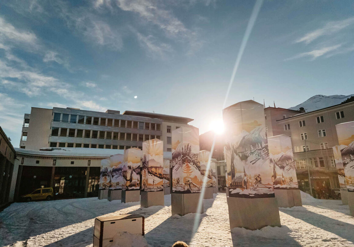 sunrays, exhibition, Arkadenplatz; Davos