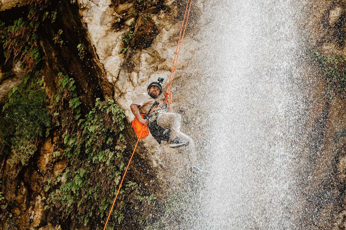 Wasserfall, Canyoning, Wadi Zarqa Maain, Jordanien