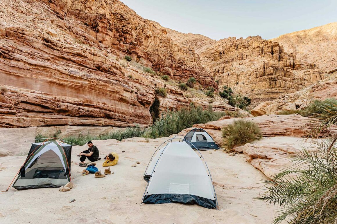 Zelte, Wadi al Hasa, Jordanien,