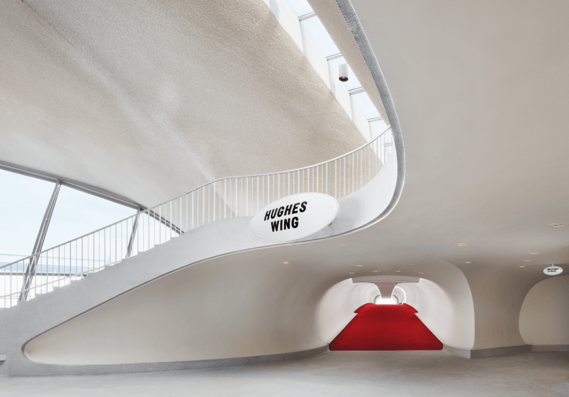 TWA Hotel JFK. Zwischenstopp Retro 7 TWA, Hotel, Hughes Wing
